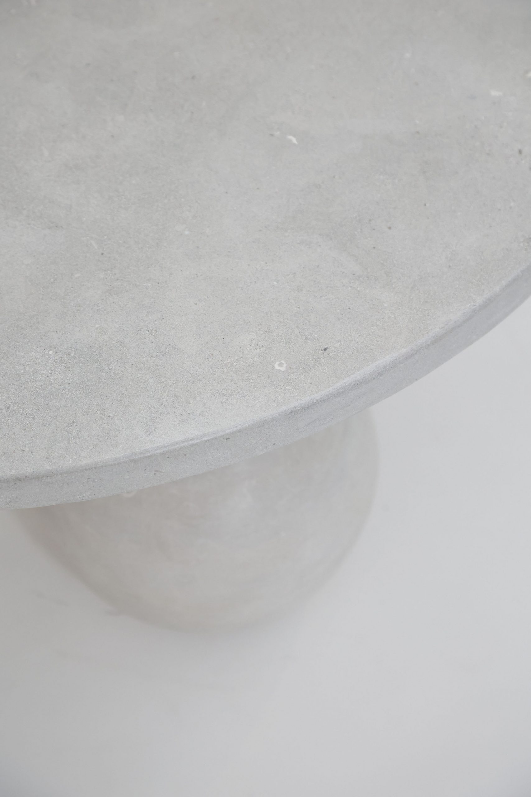 GREY MARBLE TABLE WITH SPHERICAL BASE-image