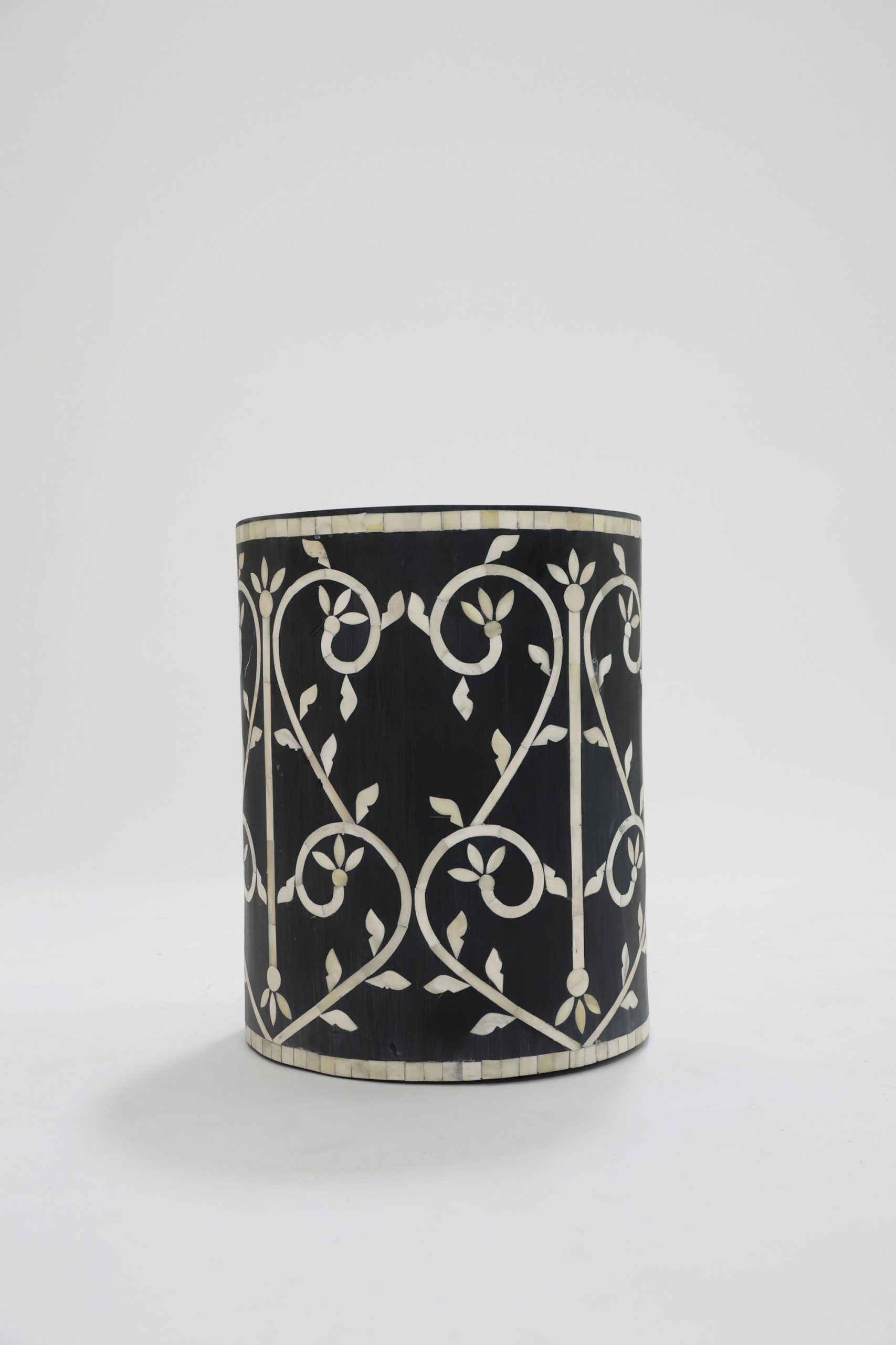 BONE AND RESIN ORNATE SIDE TABLE-image