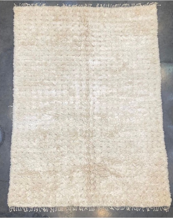 CREAM RUG WITH SQUARES-image