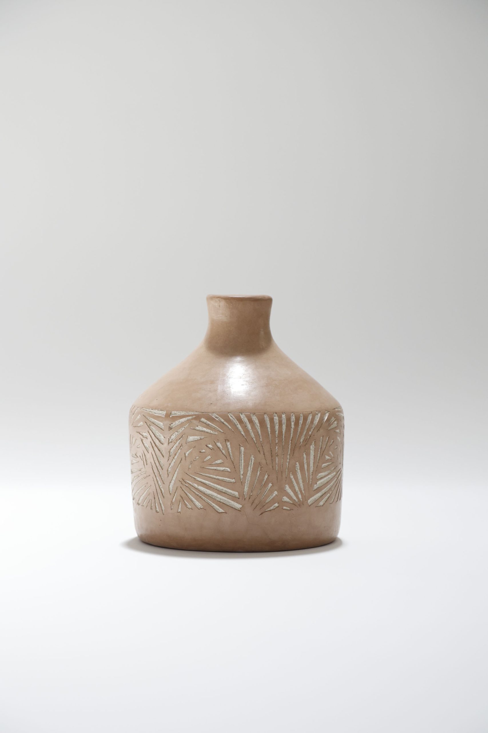 Rose Tadelakt Etched Vase-image