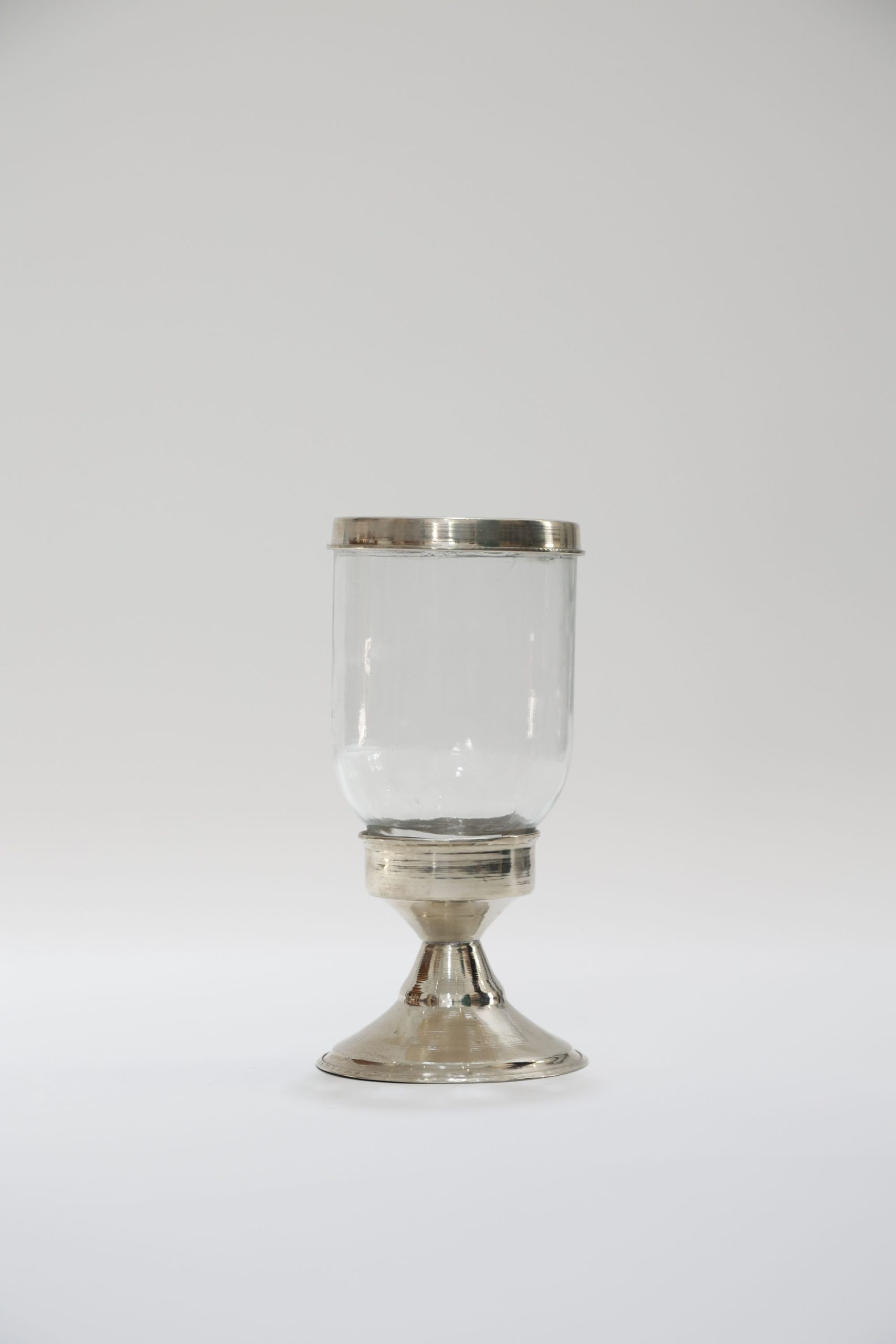METAL AND GLASS CANDLE HOLDER-image